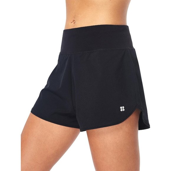 Sweaty Betty Pants - Sweaty Betty Women's Sz. M Black TIME TRIAL 3.5" BLACK RUNNING SHORTS